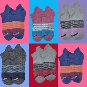 Bombas Ankle Socks 6 Pair BNWT Unisex Medium Assorted Colors
